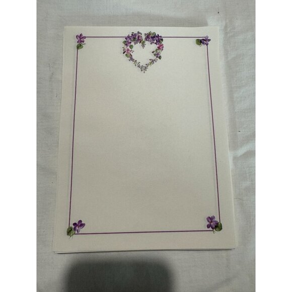 Carlton Cards Floral Stationery Set 30 pages 17 Envelopes 8.5 in by 11 in - Picture 4 of 7